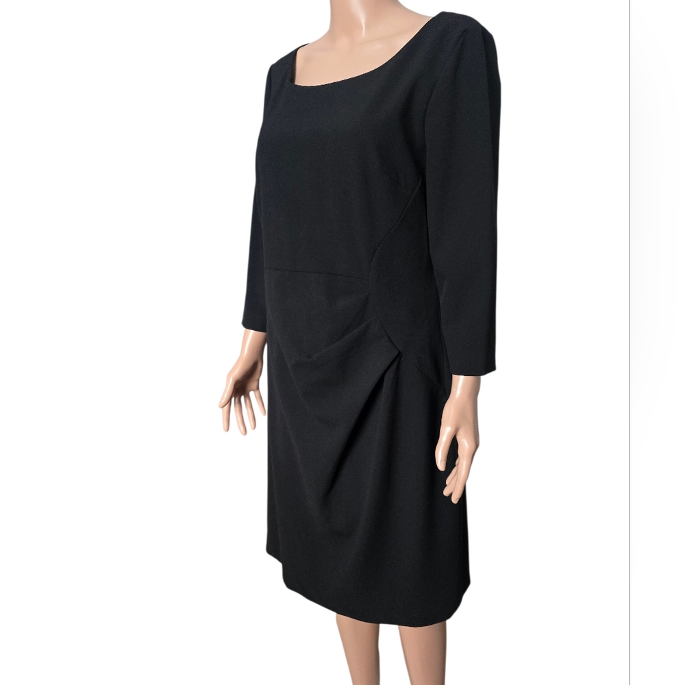 Calvin Klein 3/4 Sleeve Ruched Front Dress - Picture 4 of 8